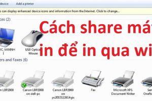 Cách chia sẻ máy in qua mạng Wifi